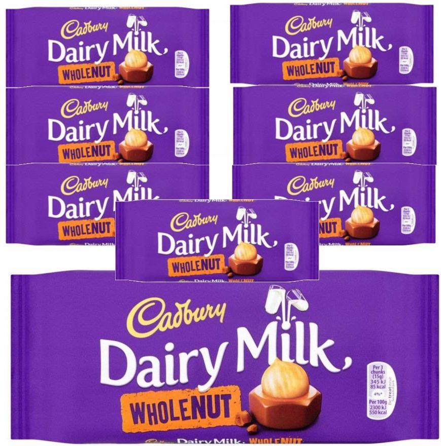 Czekolada Cadbury Dairy Milk Wholenut 120g X8 Ceny I Opinie Ceneo Pl