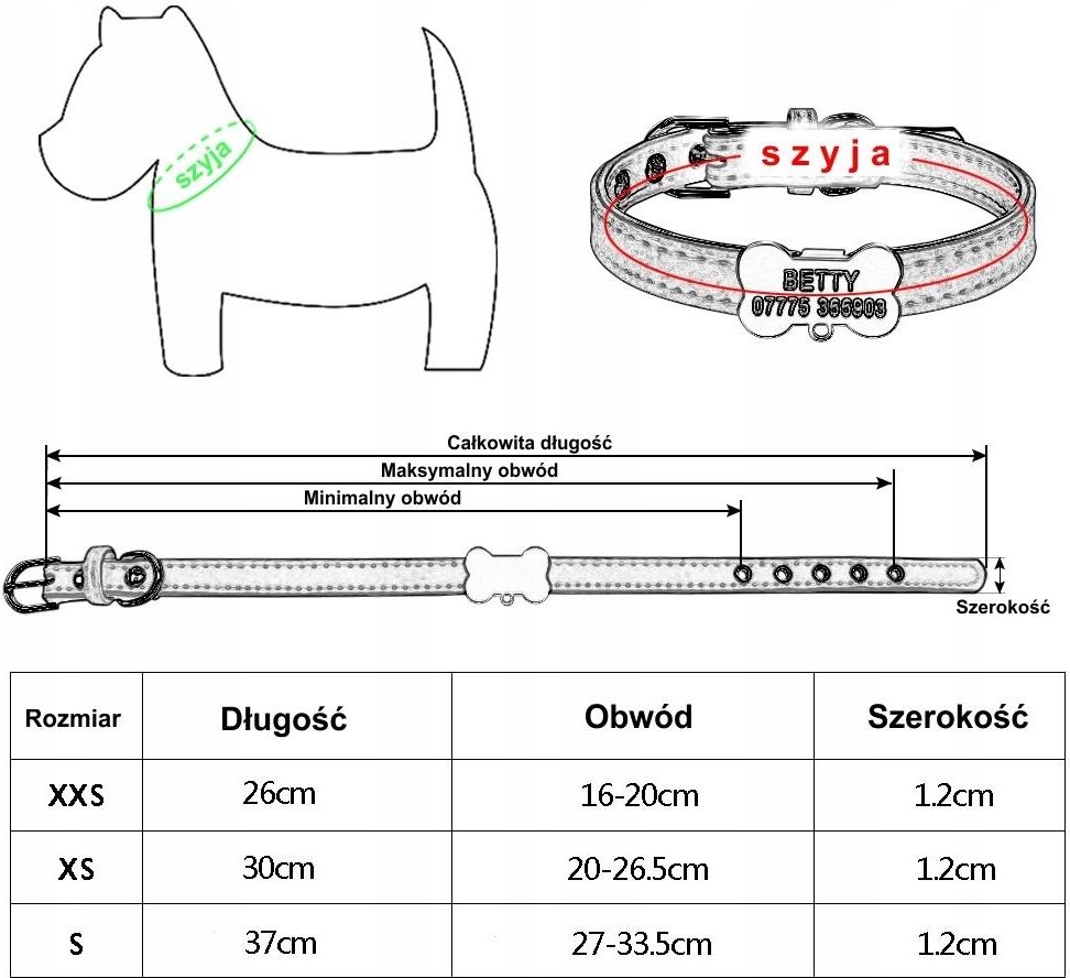 Obro A Dla Psa Z Imieniem I Numerem Telefonu Xs Ceny I Opinie Ceneo Pl