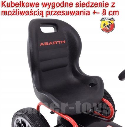Megasmyk Milly Mally Gokart Na Pedały Abarth Black - zdjęcie 6