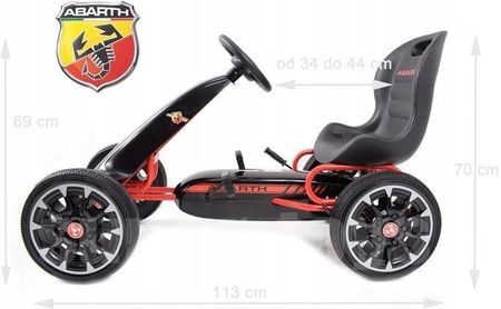 Megasmyk Milly Mally Gokart Na Pedały Abarth Black - zdjęcie 4
