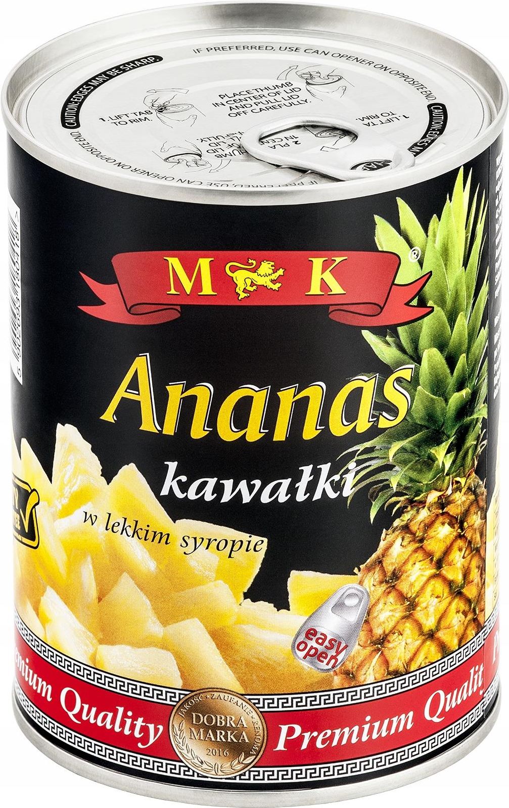 Zdjęcie Ananas Kawałki W Lekkim Syropie 565G Mk - Kraków