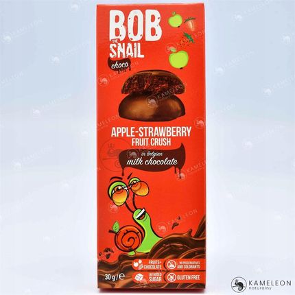 Bob Snail jabł-truskawka mleczna czekolada 30 g - zdjęcie 5