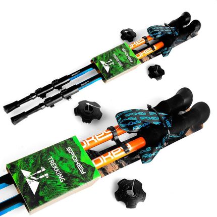 Spokey Kijki Trekkingowe Zion Pomarańczowo-Niebieskie 926808 - zdjęcie 3