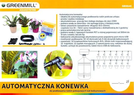 Greenmill Automatyczna Konewka Do Podlewania Roślin - zdjęcie 2