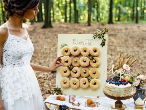 Zdjęcie Partydeco Ściana Na Donuty Naturalne Drewno 45X55Cm - Wojcieszów