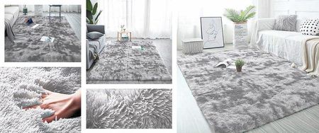 Dywan Ombre Shaggy Strado 200x300 OmbreSilver Jasny Szary Szary - zdjęcie 5
