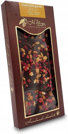 M.Pelczar Chocolatier Gorzka czekolada z miodem, malinami i słonecznikiem 85g - zdjęcie 2