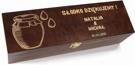 Green Touch Zestaw Miodów Premium W Skrzynce Z Grawerem Na Prezent Podziękowania - zdjęcie 3