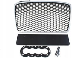 Zdjęcie GRILL AUDI A4 B7 RS-STYLE SILVER-BLACK (04-08) - Wrocław