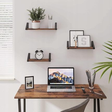 PÓŁKI ŚCIENNE INDUSTRIALNE 3 SZT LOFT ZESTAW LWS33BX - zdjęcie 2