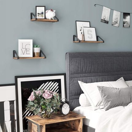 PÓŁKI ŚCIENNE INDUSTRIALNE 3 SZT LOFT ZESTAW LWS33BX - zdjęcie 4