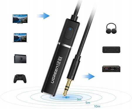 UGREEN TRANSMITER NADAJNIK BLUETOOTH 4.2 APTX JACK 40761 - zdjęcie 6