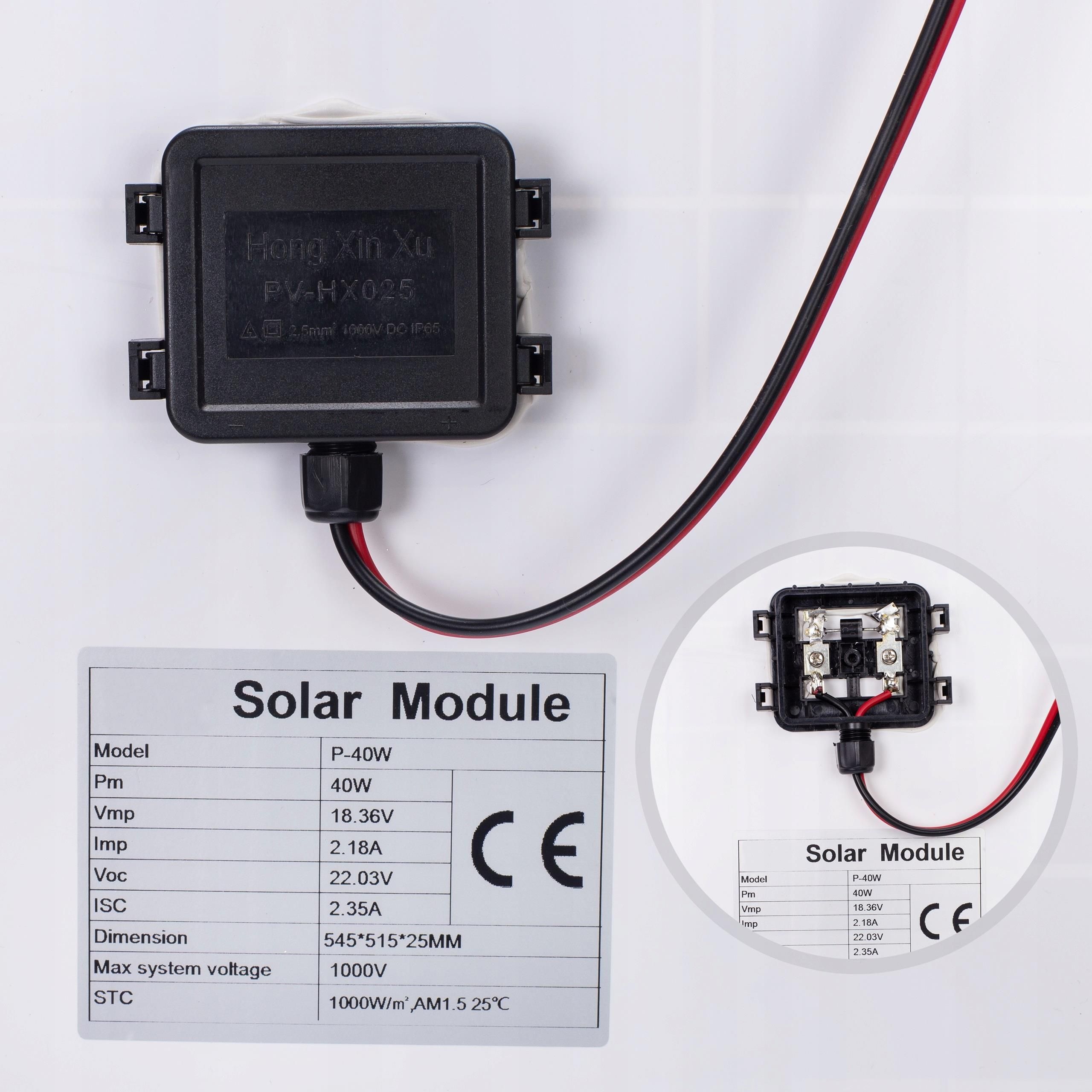 Pakiet Solarny Volt Polska Panel Solarny MC4 PV POLI 18V 40W