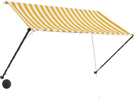 MARKIZA ZWIJANA Z LED 250X150CM ŻÓŁTO-BIAŁA - zdjęcie 4