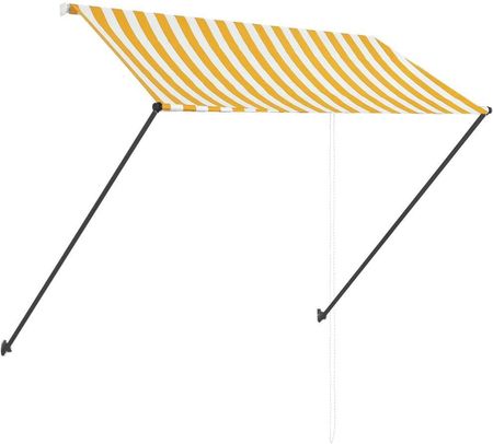 MARKIZA ZWIJANA Z LED 250X150CM ŻÓŁTO-BIAŁA - zdjęcie 2