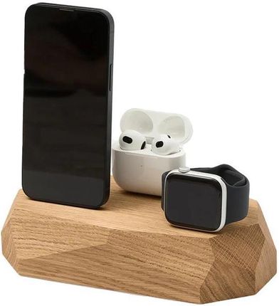 Oakywood Triple Dock Stacja Dokująca Do Iphone Apple Watch&Airpods Orzech (Oak64) - zdjęcie 2