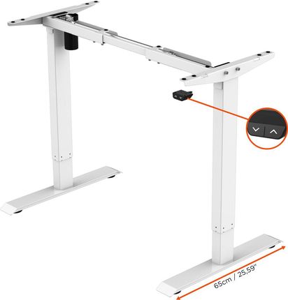 celexon Economy eAdjust-71121 biurko regulowane elektrycznie, białe - zdjęcie 3