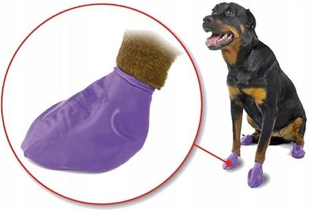 Pawz Buty Obuwie Gumowe Psów Psa S Czarne - zdjęcie 2