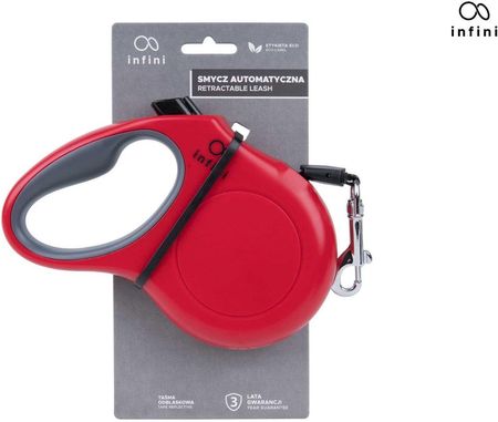 amiplay Smycz Automatyczna Infini Freedom M 5M 15Kg Czerwony - zdjęcie 4
