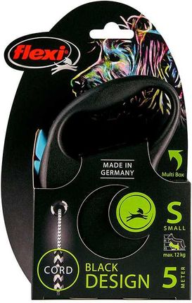 Flexi Smycz Automatyczna Black Design S Linka 5M Niebieski - zdjęcie 2