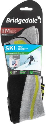 Bridgedale Skarpety Termoaktywne Ski Mid MerinoLt Grey Graphite - zdjęcie 2
