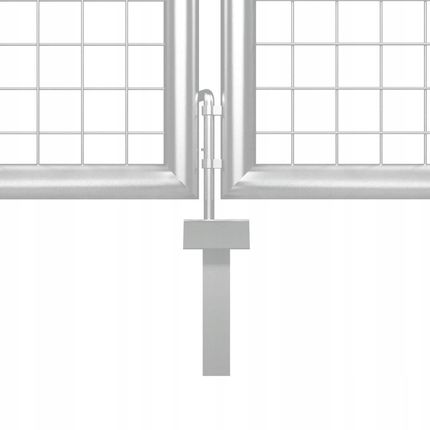 Brama Ogrodzeniowa Stalowa 400 x 100 Cm Srebrna - zdjęcie 2