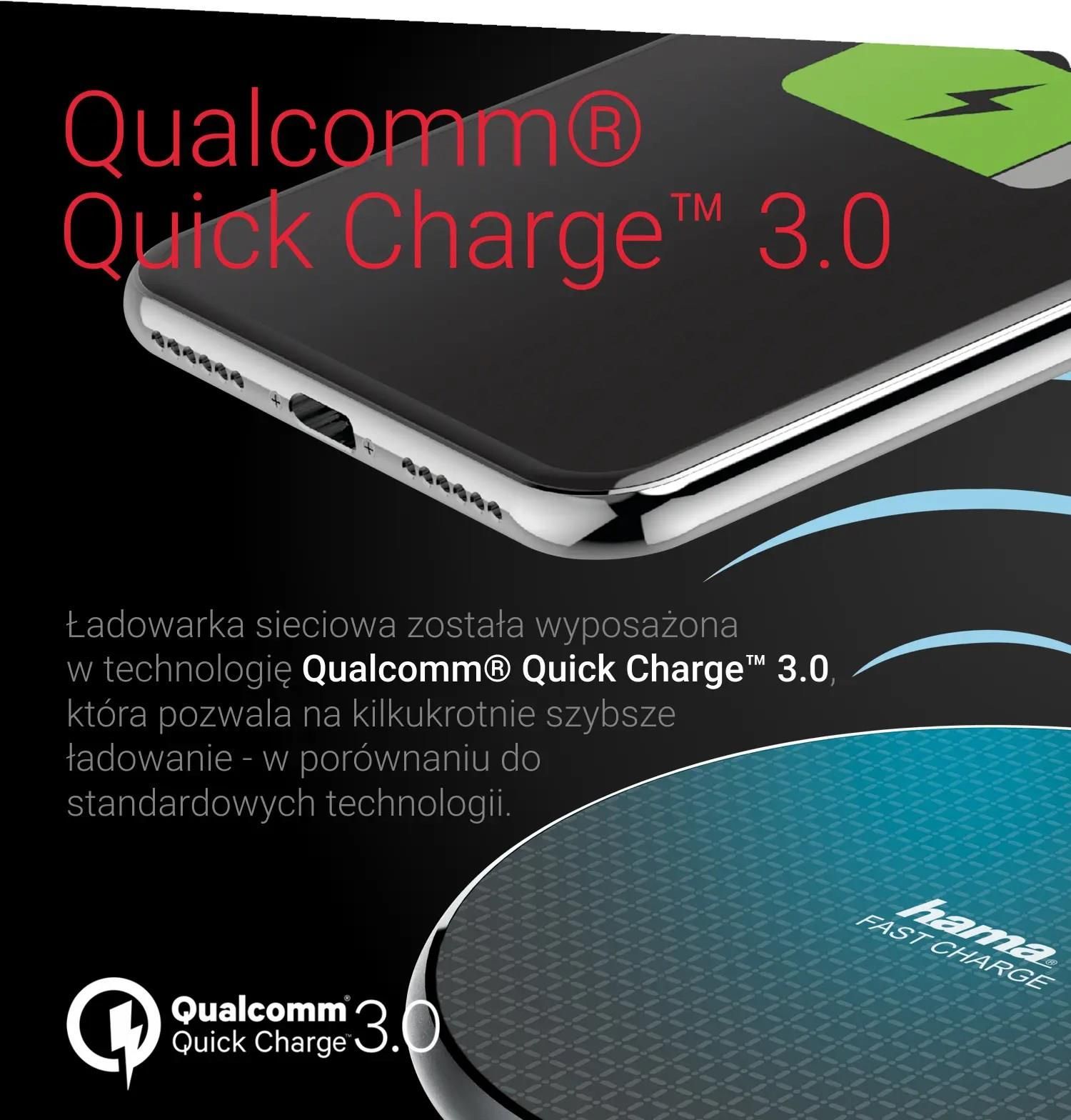 Ładowarka do telefonu Hama QI FC10 Wireless Charger czarna 10W