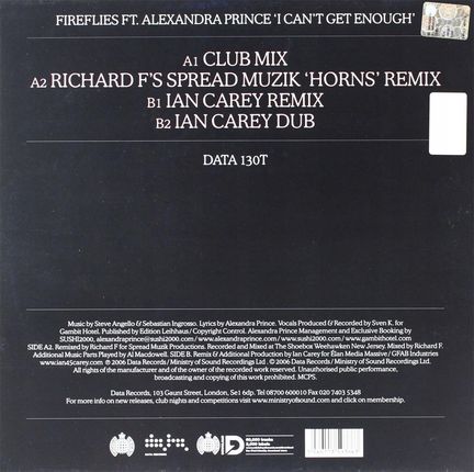 Fireflies & Prince Alexandra - I Can T Get Enough (Winyl) - zdjęcie 2