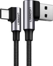 Zdjęcie UGREEN KABEL USB   KĄTOWY KABEL PRZEWÓD USB - USB TYP C QUICK CHARGE 3.0 QC3.0 3 A 1 M SZARY (US176 20856)  - Kielce
