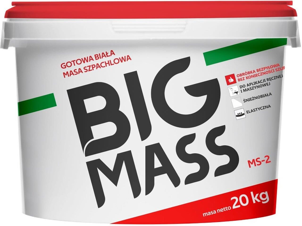 Zdjęcie Gotowa biała masa szpachlowa BIG Mass MS-2 20 kg - Wojcieszów