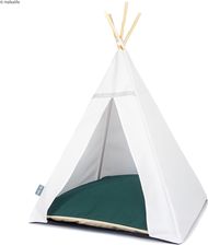 Halkalife Legowisko Tipi Glamour Butelkowa Zieleń Biały M 55X55X82Cm