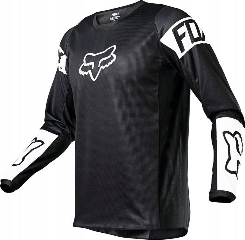 Odzie Motocyklowa Fox Bluza Koszulka Cross Revnblack White Bia Y