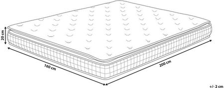 Beliani Materac piankowy biały bambusowy memory foam twardy 160 x 200 cm Charm - zdjęcie 2