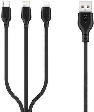 Xo Kabel Nb W Usb Lightning Usb C Microusb M A Czarny