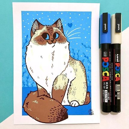 Uni Posca Zestaw Markerów Do Szkła Pc-3M 8 Kol. - zdjęcie 2