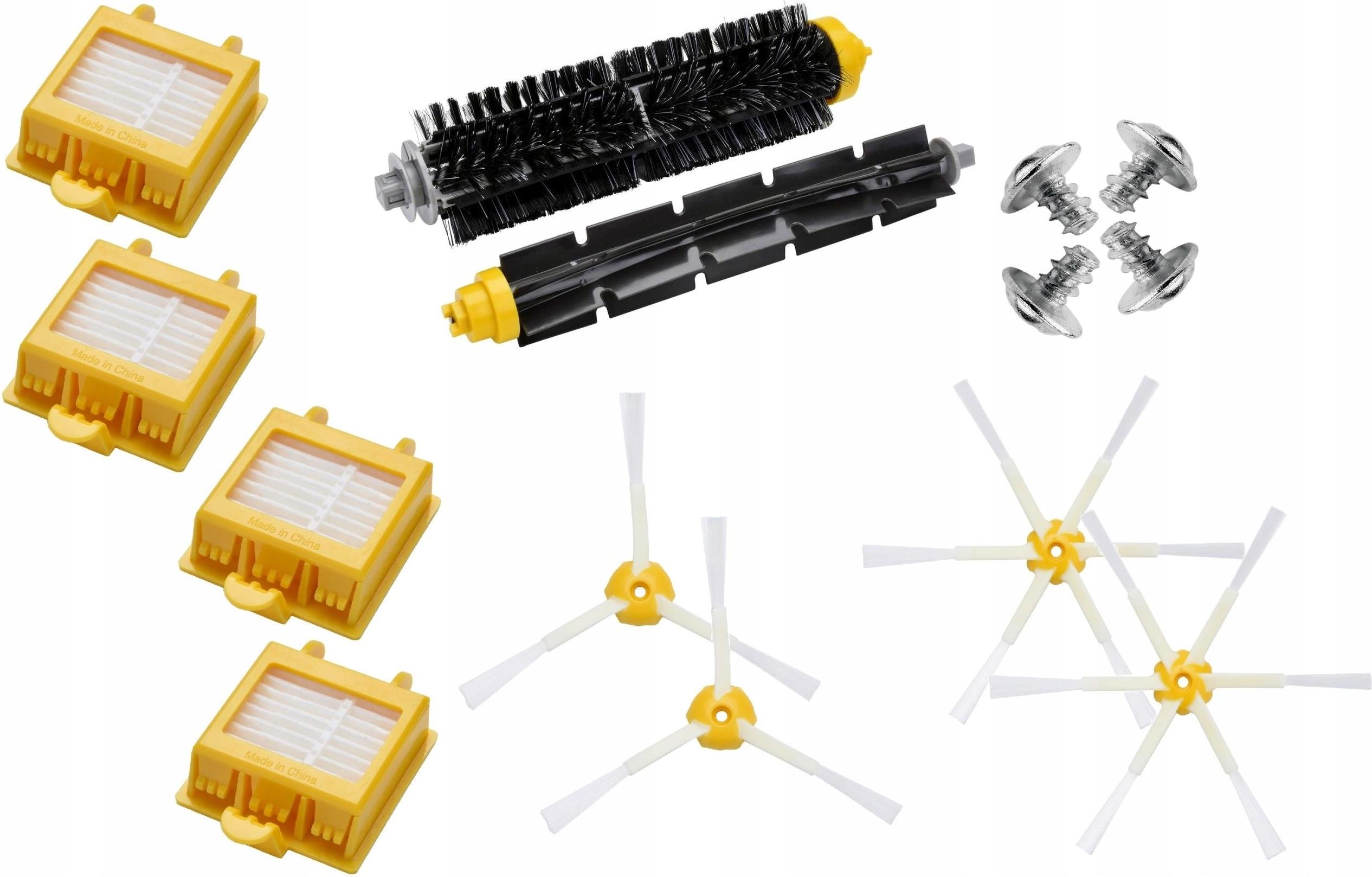 Akcesoria do odkurzacza ZESTAW SZCZOTKI WAŁKI FILTRY DO IROBOT ROOMBA