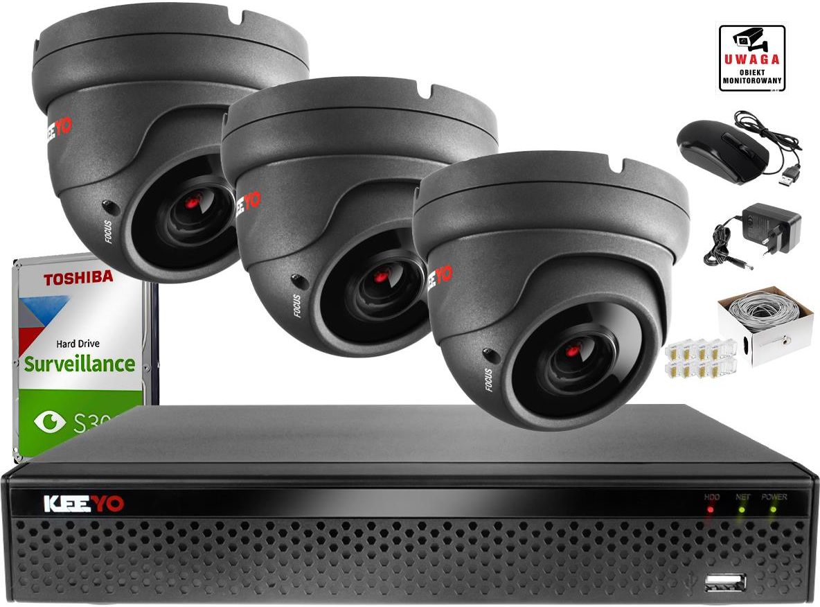 Zestaw Do Monitoringu Keeyo Monitoring Ip Zestaw Full Hd Ir M H