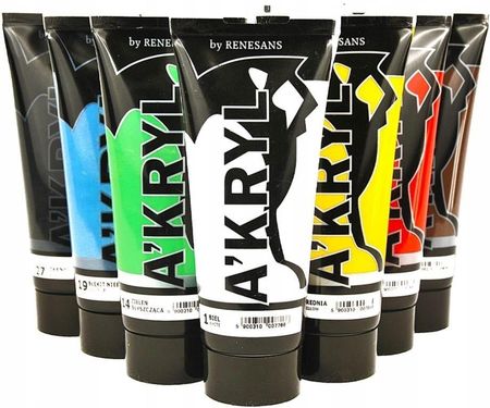 FARBA AKRYLOWA AKRYL RENESANS 200ML 11 KARMIN - zdjęcie 2