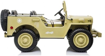 Joko Auto Na Akumulator Jeep Wojskowy Na Akumulator Retro Wojskowy 4X4 Matcha - zdjęcie 5