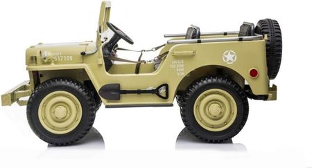 Joko Auto Na Akumulator Jeep Wojskowy Na Akumulator Retro Wojskowy 4X4 Matcha - zdjęcie 4