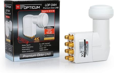 Opticum Konwerter Octo LNB LOP 04H 4K UHD - zdjęcie 2