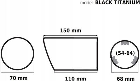 KOŃCÓWKA WYDECHU TŁUMIKA 2 SZT AUDI VW SEAT SKODA TSI BLACK TITANIUM - zdjęcie 3