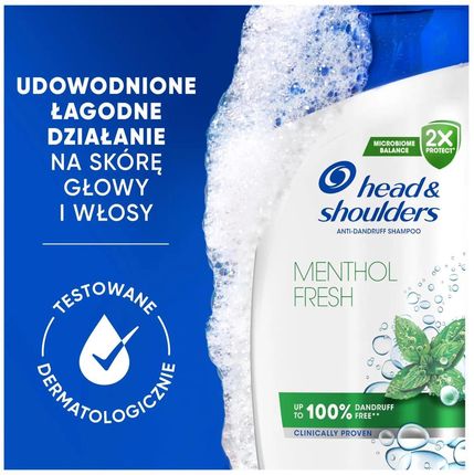 Head & Shoulders Menthol Szampon Przeciwłupieżowy 400 ml - zdjęcie 3