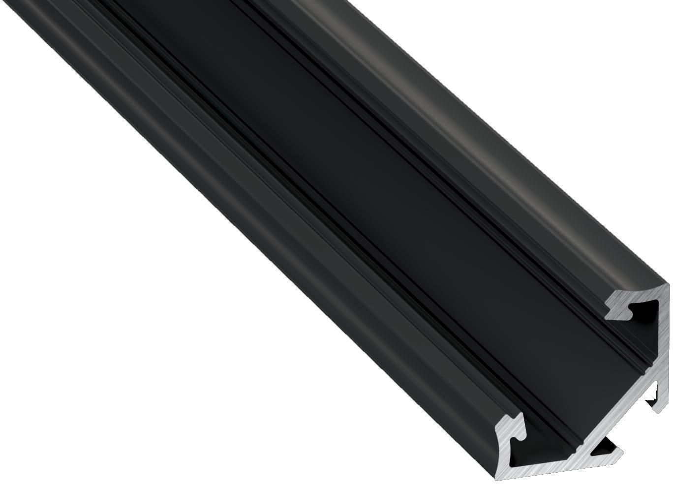 Zdjęcie Milagro Profil Aluminiowy Narożny Czarny Typ C 1M + Klosz Mleczny (C 1 M) - Michałowo