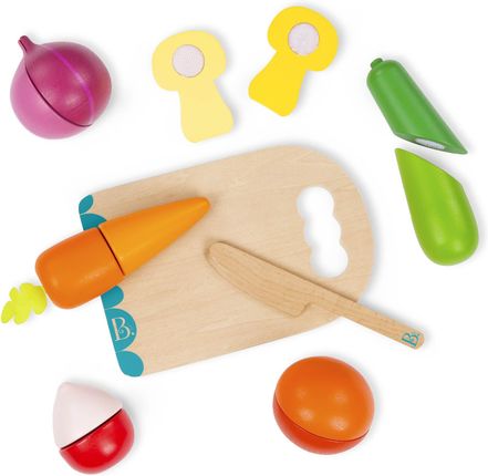 B.Toys Chop ‘n’ Play zestaw drewnianych warzyw do krojenia BX1969Z - zdjęcie 3