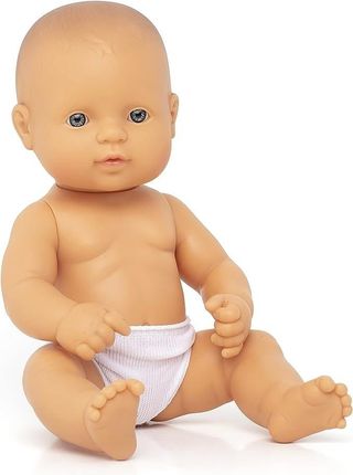 Miniland Lalka Dziewczynka Europejka 32cm + Ubranko Miniland Baby - zdjęcie 3