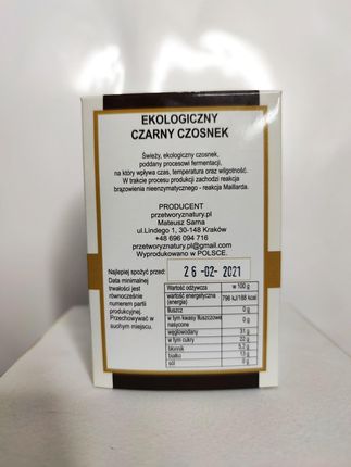 Przetwory Z Natury Czarny Czosnek Bio Główka - zdjęcie 3