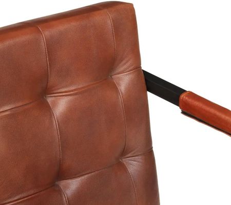 Vidaxl Sofa 2-Osobowa Brązowa Naturalna Skóra Kozia - zdjęcie 3