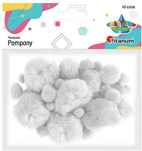 Zdjęcie Titanum Pompony Akrylowe Białe - Szczecin