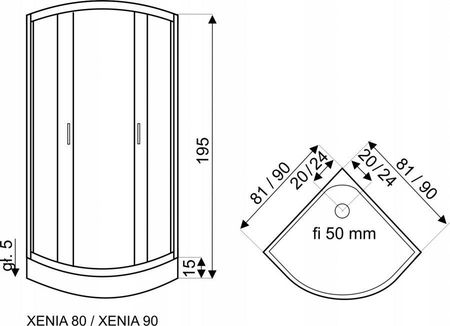 Kerra Xenia 90Cm Black - zdjęcie 2